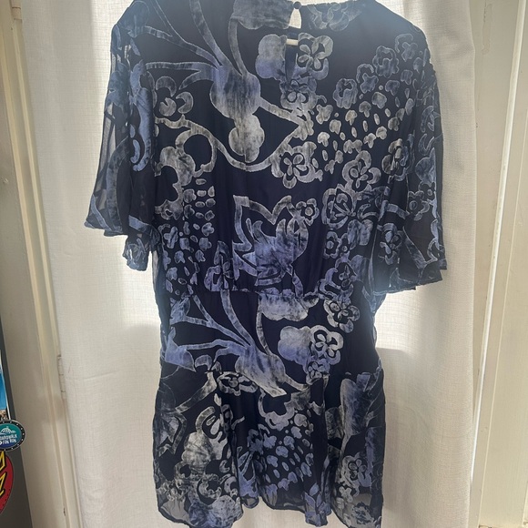 Free People Blue Floral Mini Dress - Picture 4 of 5